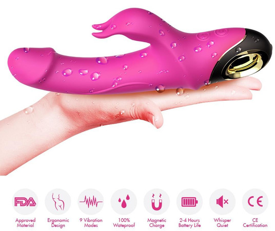 różowy wibrator gładki królik
