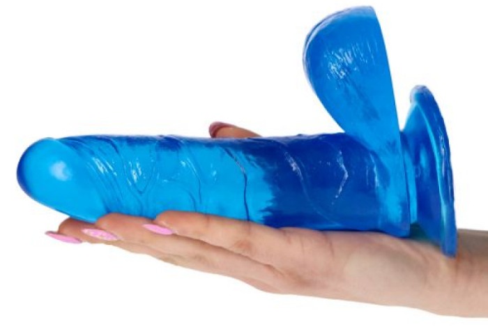 modré dildo s přísavkou