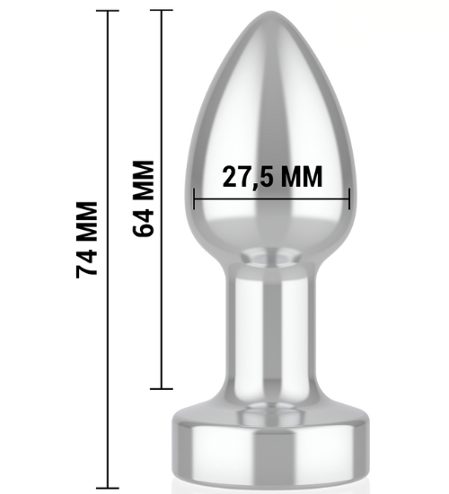 Metalová anální zátka s bezdrátovým ovladačem