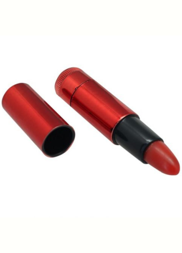 Vibrátor s červenou rtěnkou