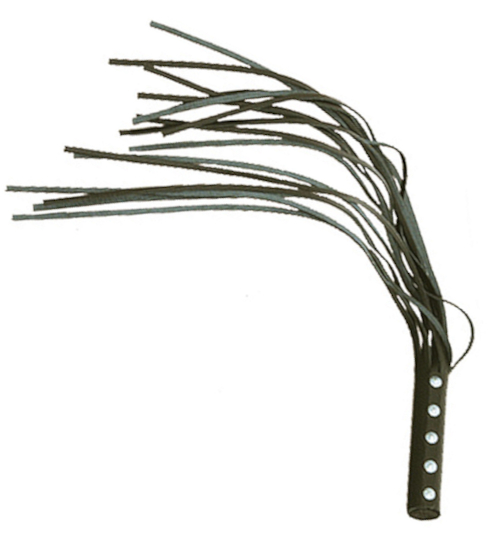 Kožený bič s dřevěnou rukojetí