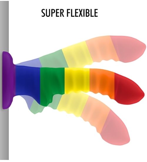 Duhové dildo Mythology s výstupky