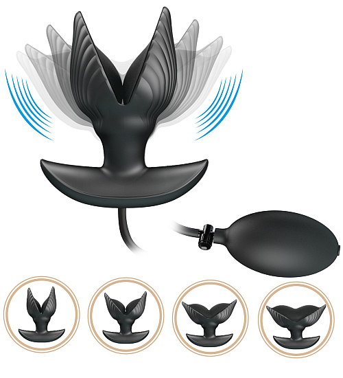 Nafukovací anální kolík - 10 vibračních režimů 