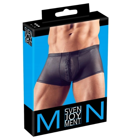 Černé boxerky se zipem