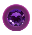 Fialová zátka s krystalem - silikon