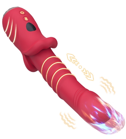 Posuvný červený vibrátor