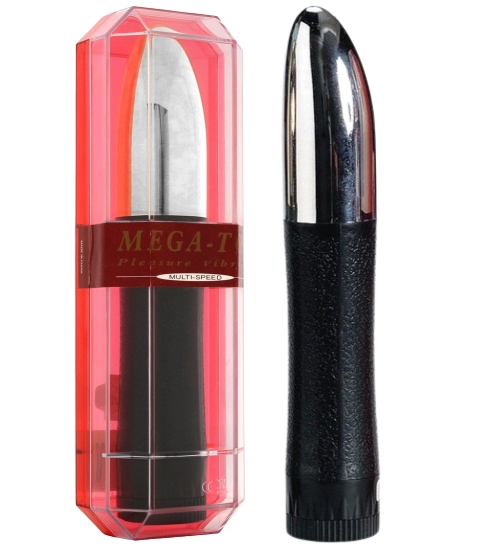 Stříbrný a černý vibrátor