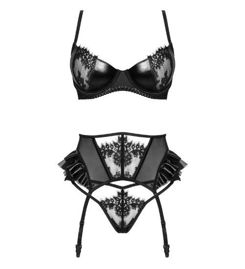 Komplet spodního prádla s hravými volánky