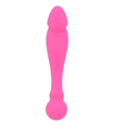 Oboustranné růžové silikonové dildo