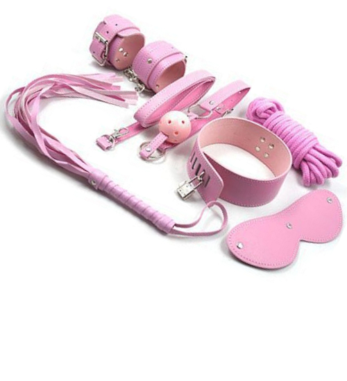 Růžová sada BDSM - 7 kusů