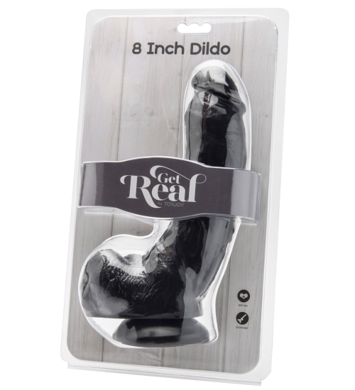 Velké dildo černé s přísavkou