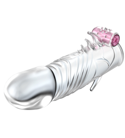 Vibrační nástavec s výstupky, které dráždí klitoris a řitní otvor