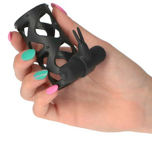 Černý uzávěr s vibracemi