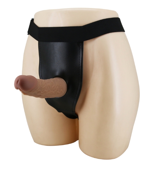 Silikonový strap-on s měkkou hlavičkou