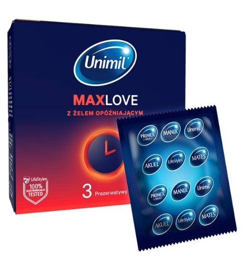 Kondomy MaxLove s gelem oddalujícím ejakulaci