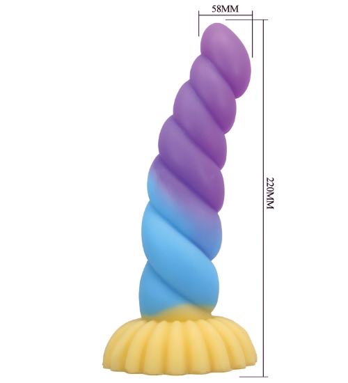Barevné dildo jednorožec
