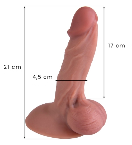 Realistické dildo se širokou přísavkou