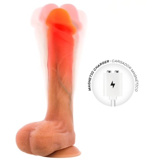 Realistické dildo s přírazovým pohybem a dálkovým ovládáním