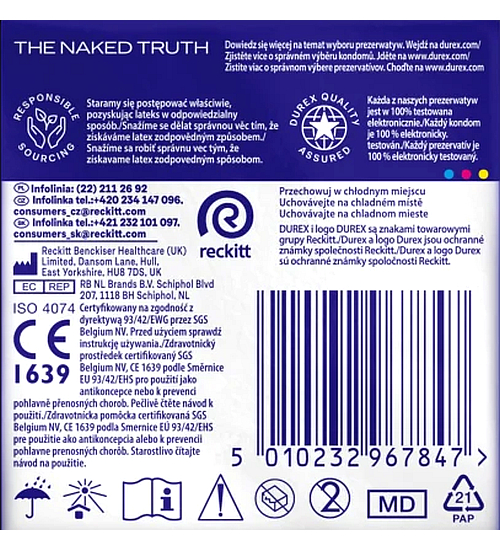 Zesílené kondomy Durex Classic Extra Safe