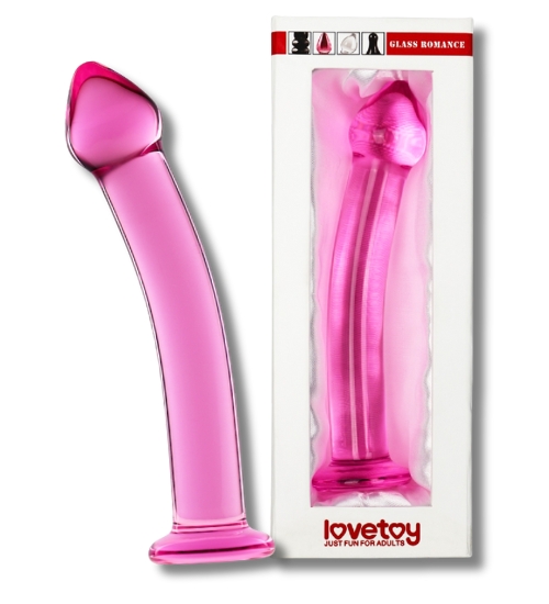 Růžové skleněné dildo 