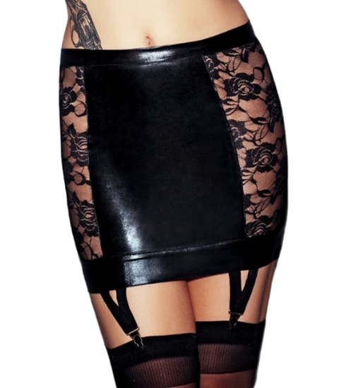 Svůdná sukně s podvazkovými sponami