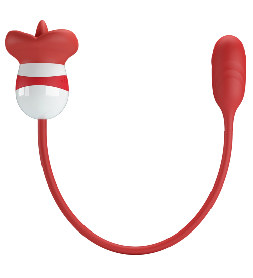 Stimulátor 2 v 1 s jazykem a kuličkou pro potěšení