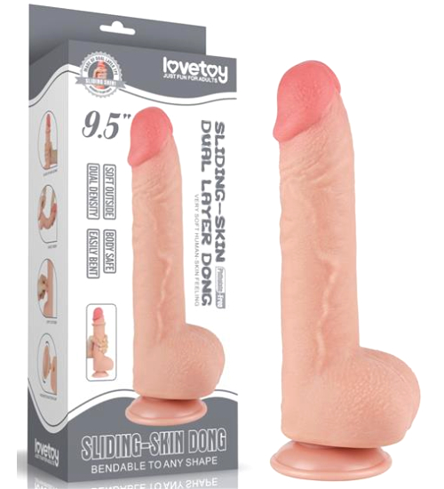 Realistické dildo s elastickou kůží