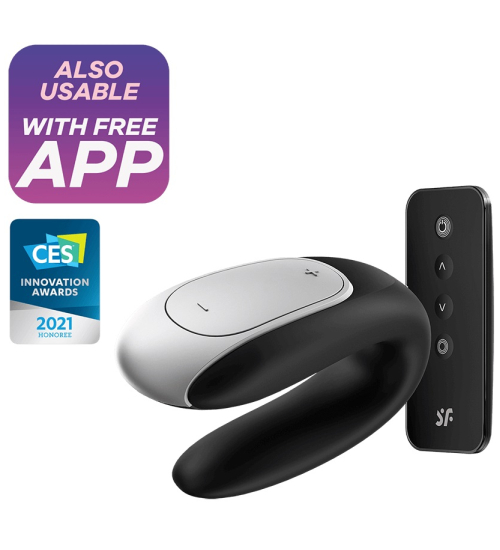Černý stimulátor párů Satisfyer