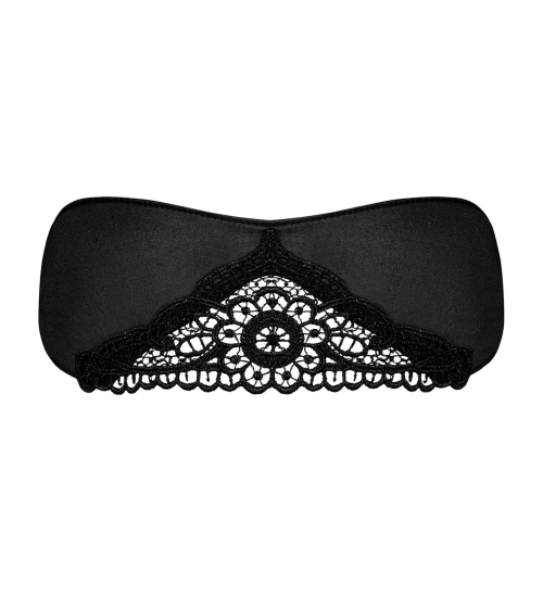 Černá saténová maska