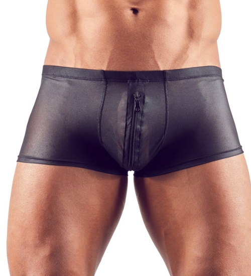 Černé boxerky se zipem