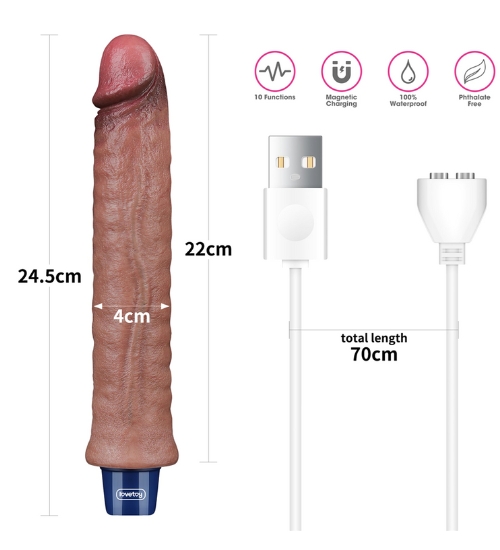 Praktický realistický vibrátor 22 cm