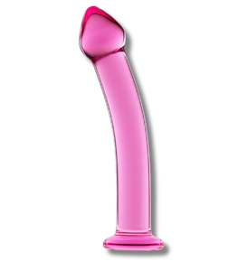 Růžové skleněné dildo