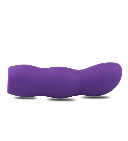 Fialový silikonový strap-on pro ženy