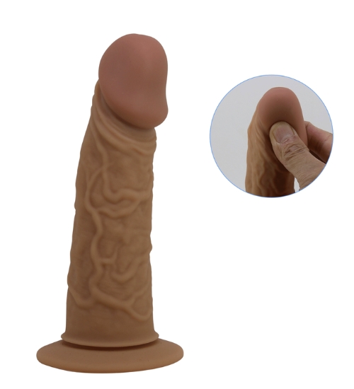Silikonový strap-on s měkkou hlavičkou