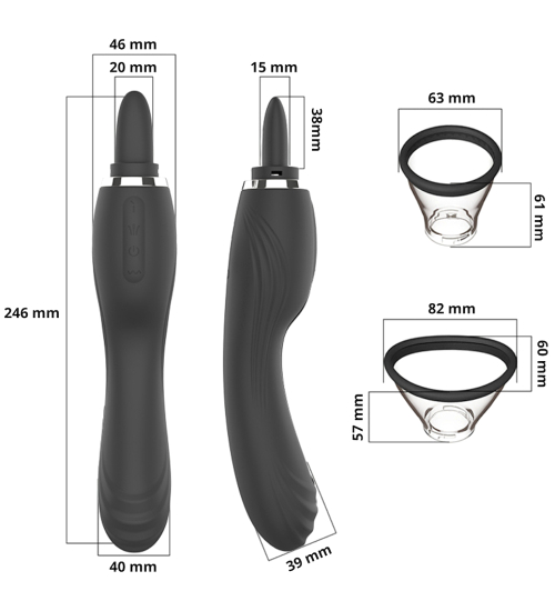 Vibrátor s funkcí jazyka a sání