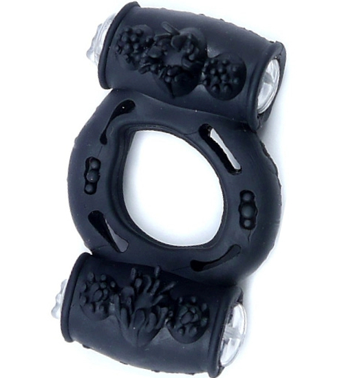 Černý vibrační erekční kroužek