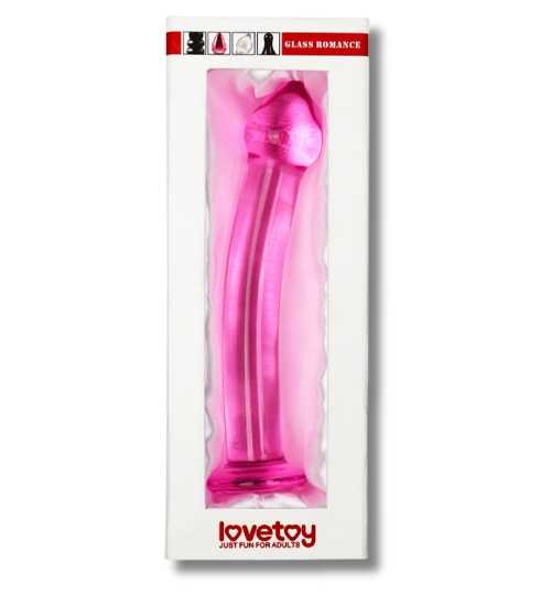 Růžové skleněné dildo