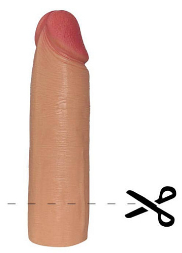 Prodlužovací návlek napodobující mužský penis