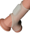 Vibrační bílý návlek na penis
