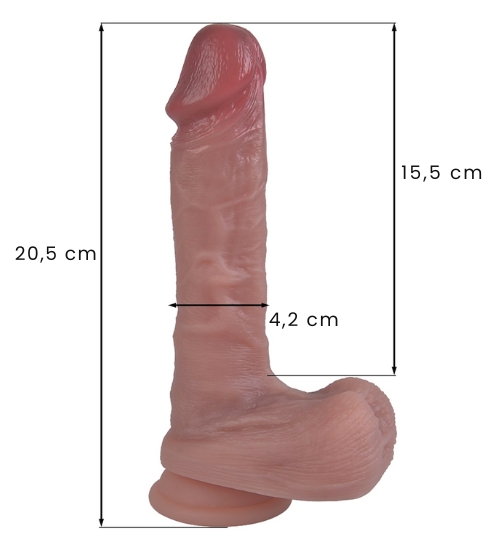Tělové silikonové dildo s přísavkou
