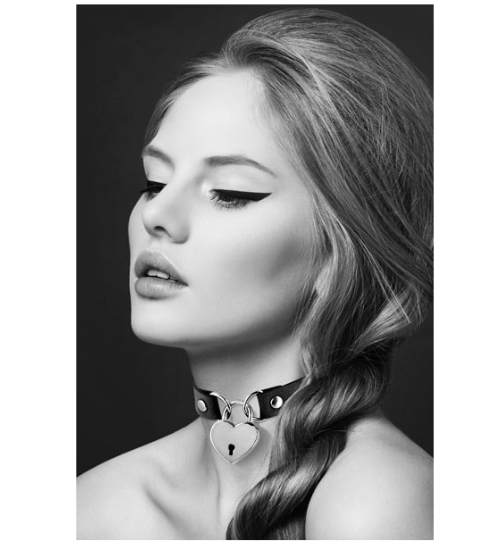 Obojek na krk s visacím zámkem - Collar Candado