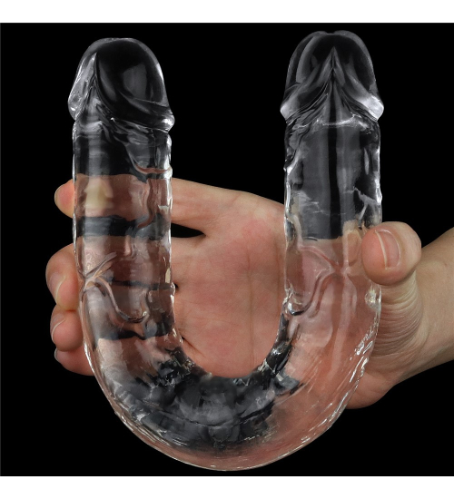 Průhledné dvojité dildo