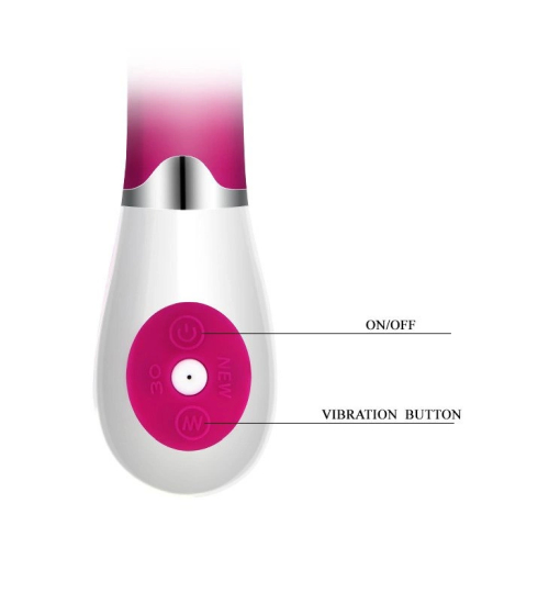 Růžový silikonový vibrátor - 30 vibrací