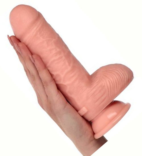 Dildo tělové barvy s přísavkou