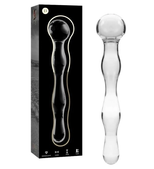 Skleněné dildo s kulovitým zakončením