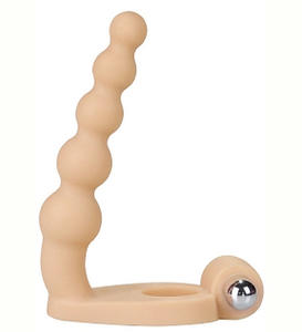 Návlek na penis s análním stimulátorem