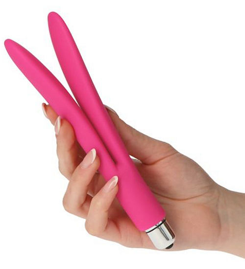 Silikonový růžový masér