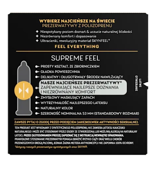 Ultra tenké Skyn Supreme Feel 3 ks