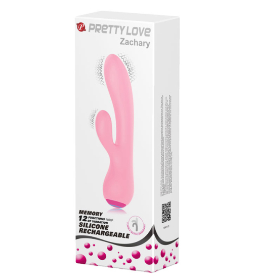 Flexibilní růžový vibrátor 12 vibrací