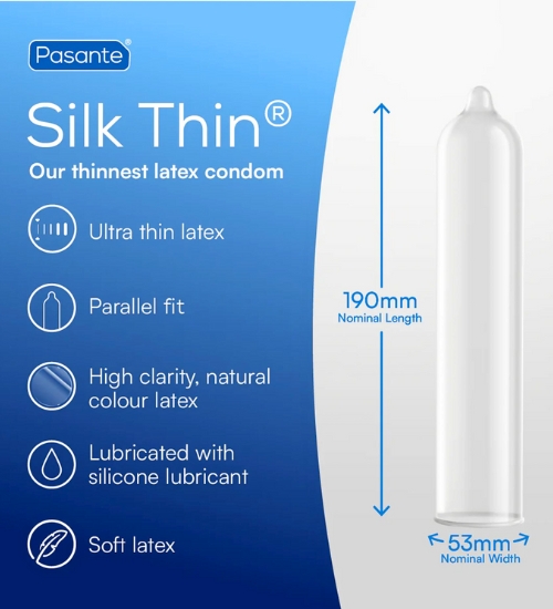 Ultratenké Kondomy Pasante SilkThin 12 ks.